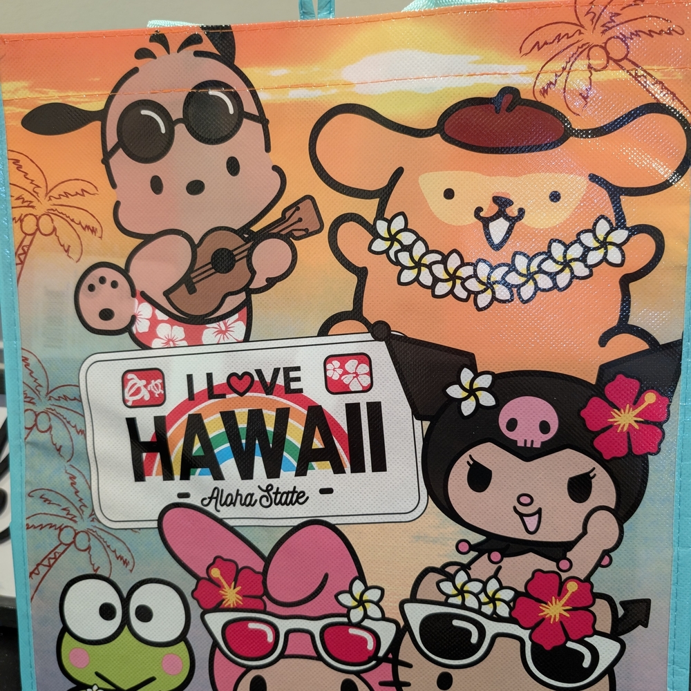Colorful Hawaii Themed Tote Bag